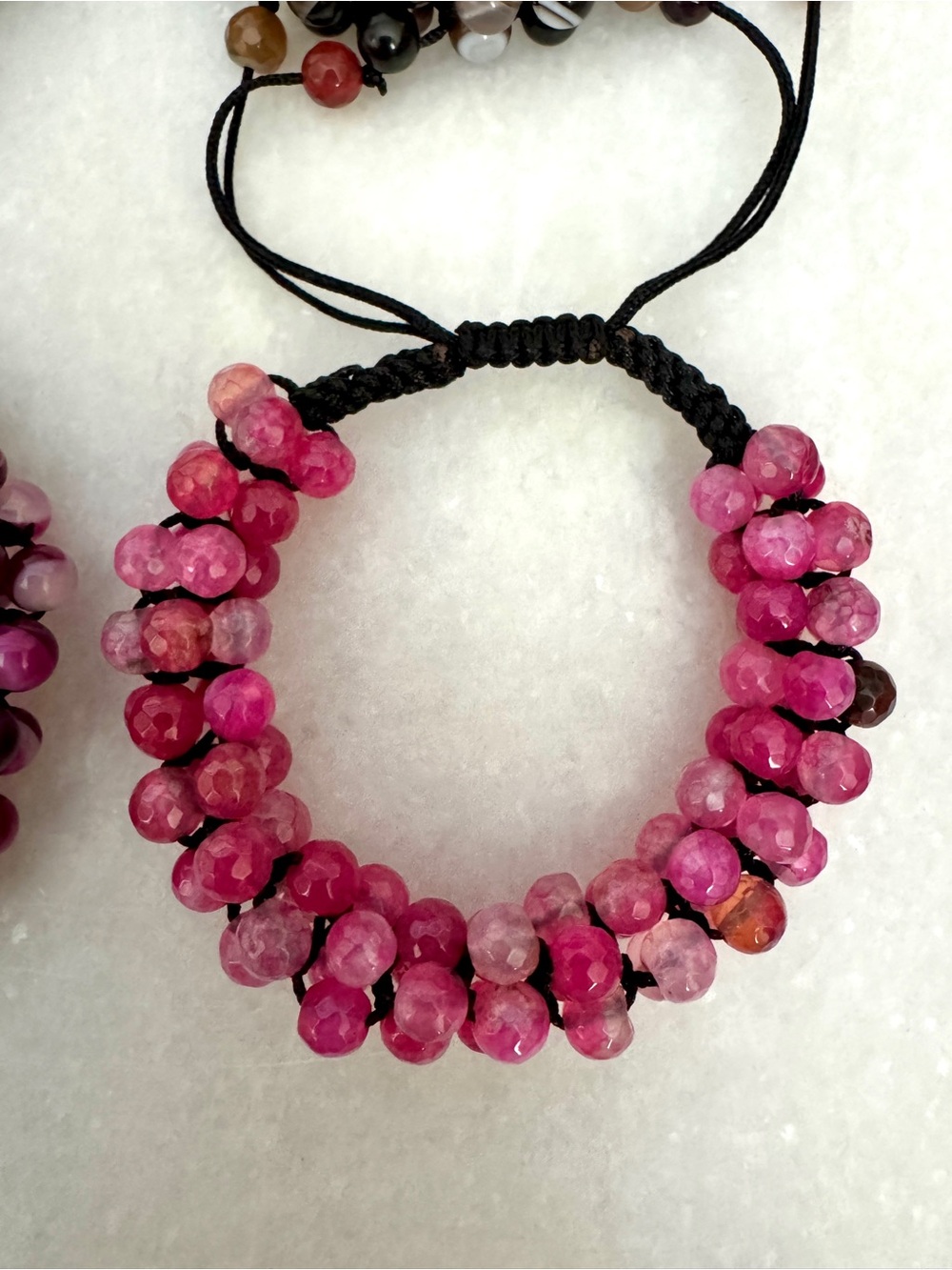 $175 NEW Sundance Faceted Pink Quartz Pull-tie Bracelet 🌺~ Boho Chic!